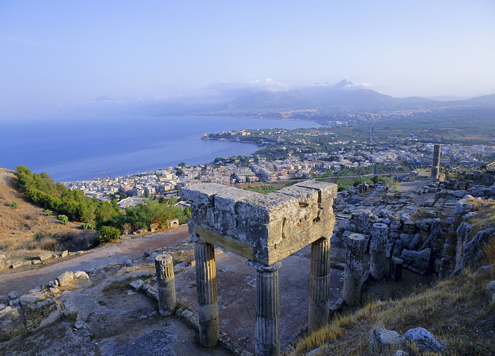 View of the coast, Solunto, Sicily, Italy, Mediterranean, Europe