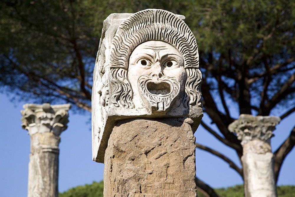 Theatre in ancient Ostia, Rome, Lazio, Italy, Europe