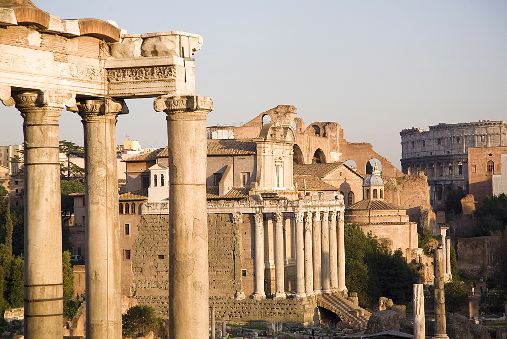 The Imperial Forums and the Colosseum, Rome, Lazio, Italy, Europe