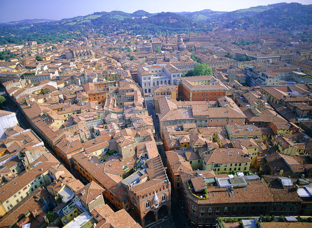 View of city, Bologna, Emilia Romagna, Italy, Europe