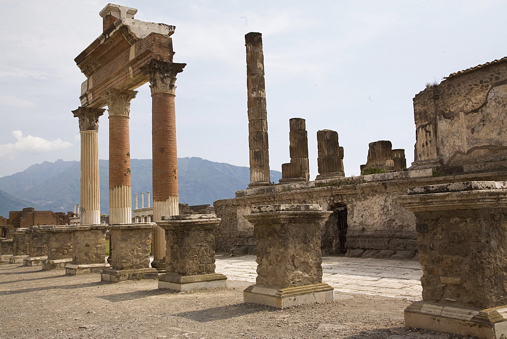 The Forum, Pompeii, UNESCO World Heritage Site, Campania, Italy, Europe