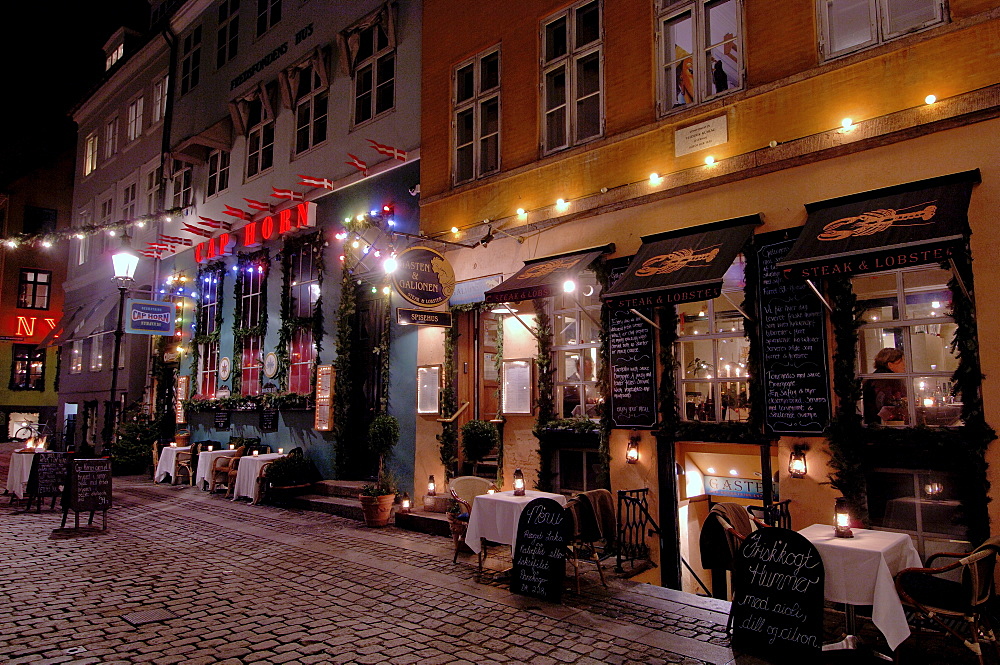 Nyhavn at Christmas, Copenhagen, Denmark, Scandinavia, Europe