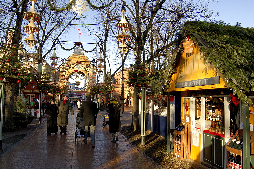 Tivoli Gardens at Christmas, Copenhagen, Denmark, Scandinavia, Europe