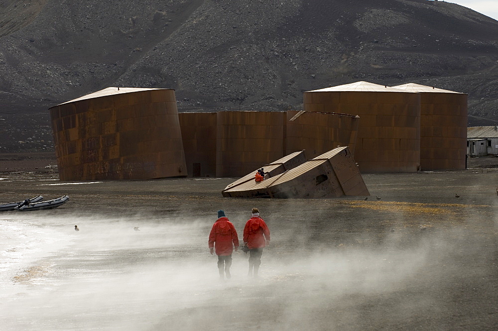 Abandoned whaling station, Telephone Bay, Deception Island, South Shetland Islands, Antarctica, Polar Regions