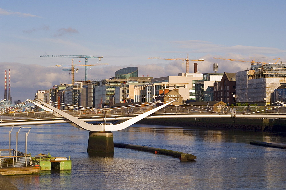 Sean O'Casey bridge over Liffey River, Dublin, County Dublin, Republic of Ireland (Eire), Europe