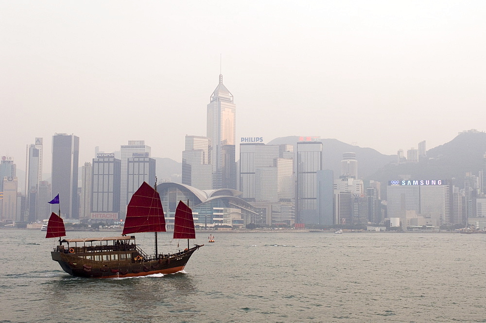 Chinese Junk, Hong Kong, China, Asia