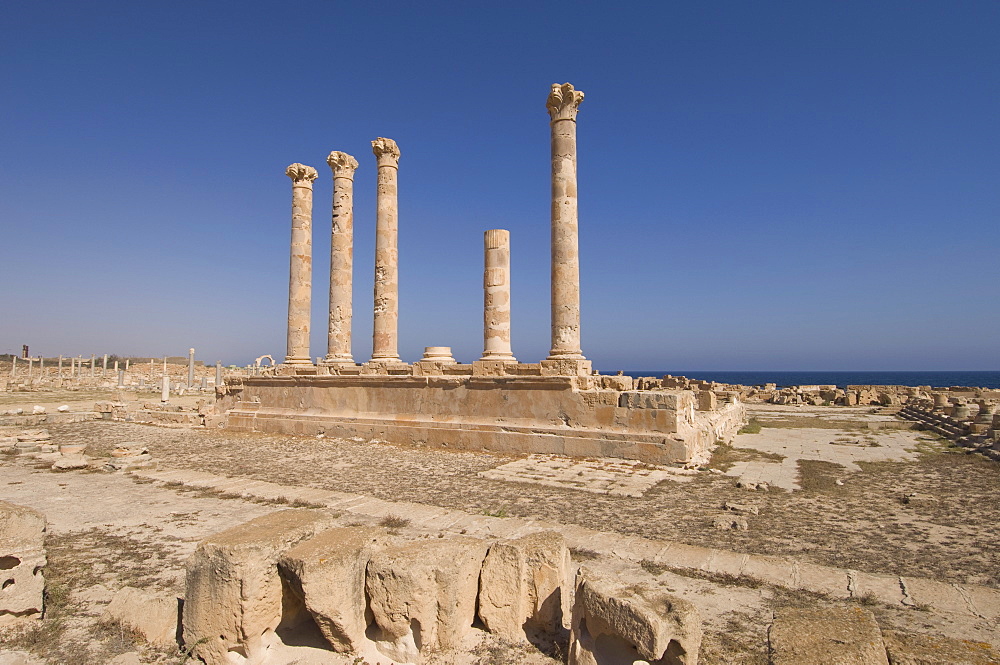 Sabratha Roman site, UNESCO World Heritage Site, Tripolitania, Libya, North Africa, Africa