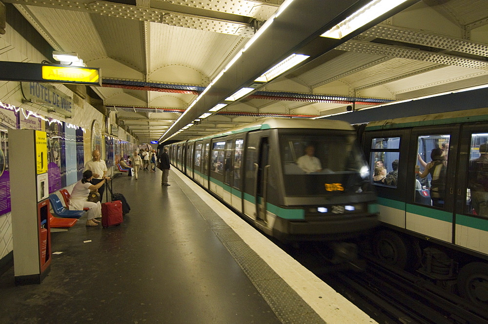 Hotel de Ville Metro station, Paris, France, Europe