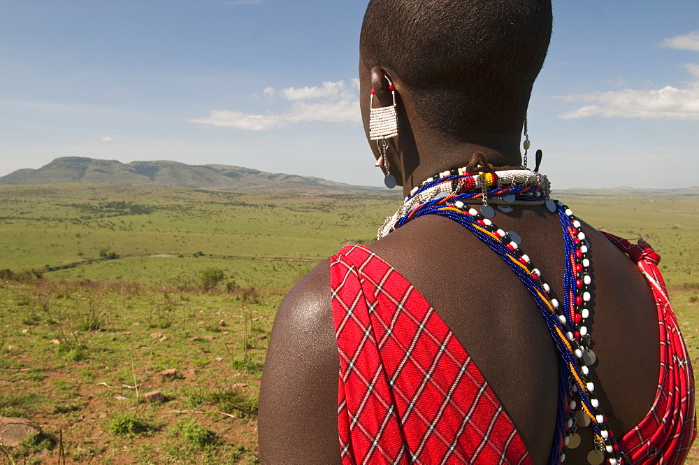 Masai man, Masai Mara, Kenya, East Africa, Africa