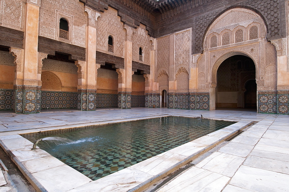 Ali Ben Youssef Medersa (Koranic School), UNESCO World Heritage Site, Marrakech, Morocco, North Africa, Africa