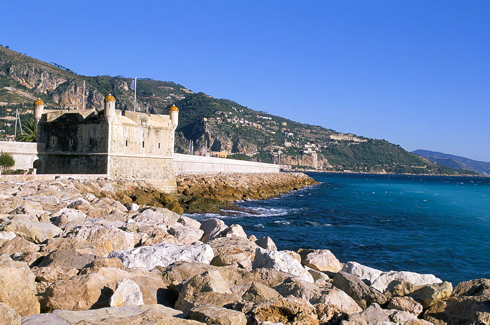 Bastion, Menton, Alpes-Maritimes, Cote d'Azur, Provence, French Riviera, France, Mediterranean, Europe