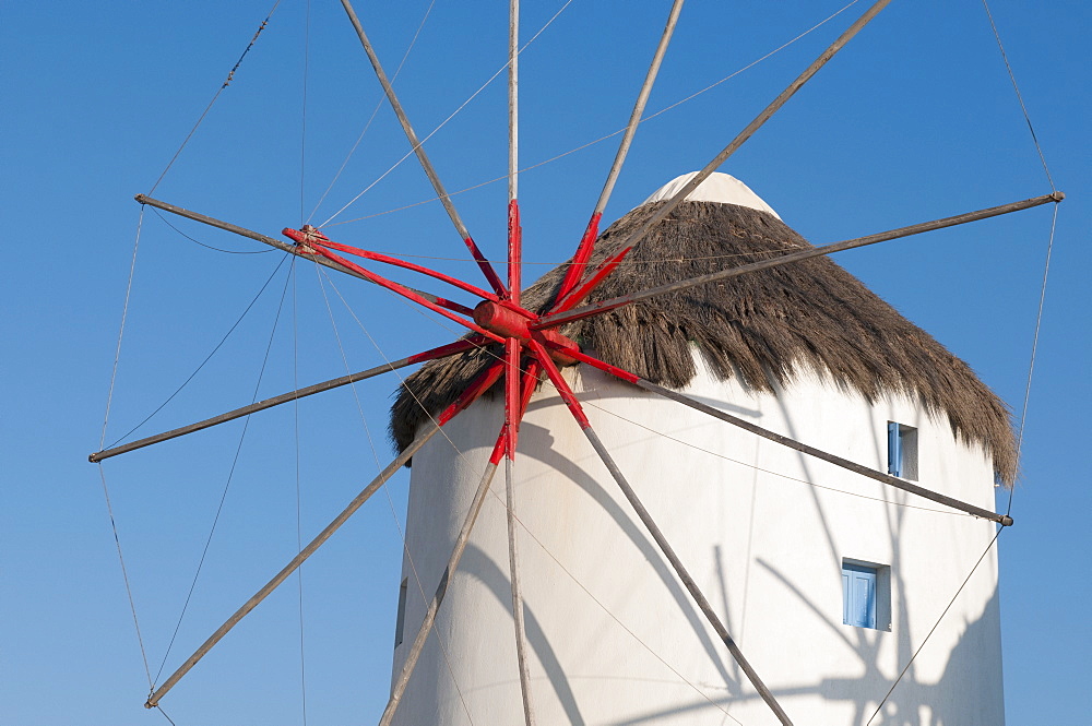 Windmills, Mykonos Town, Chora, Mykonos, Cyclades, Greek Islands, Greece, Europe