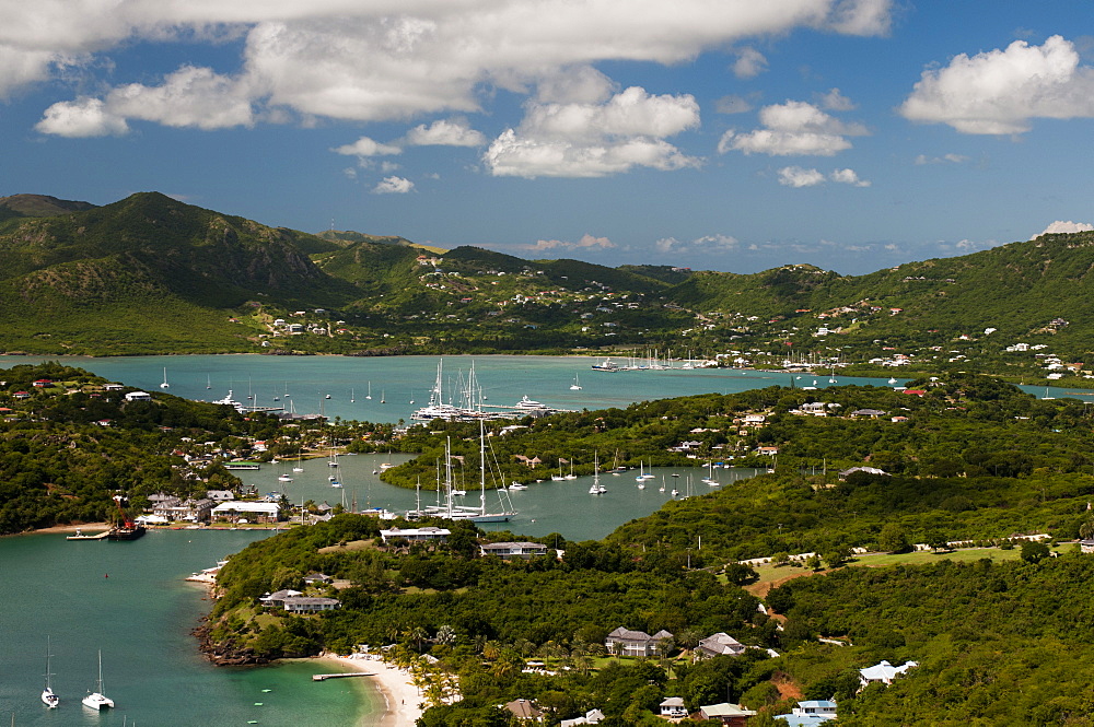 English Harbour and Falmouth Harbour, Antigua, Leeward Islands, West Indies, Caribbean, Central America