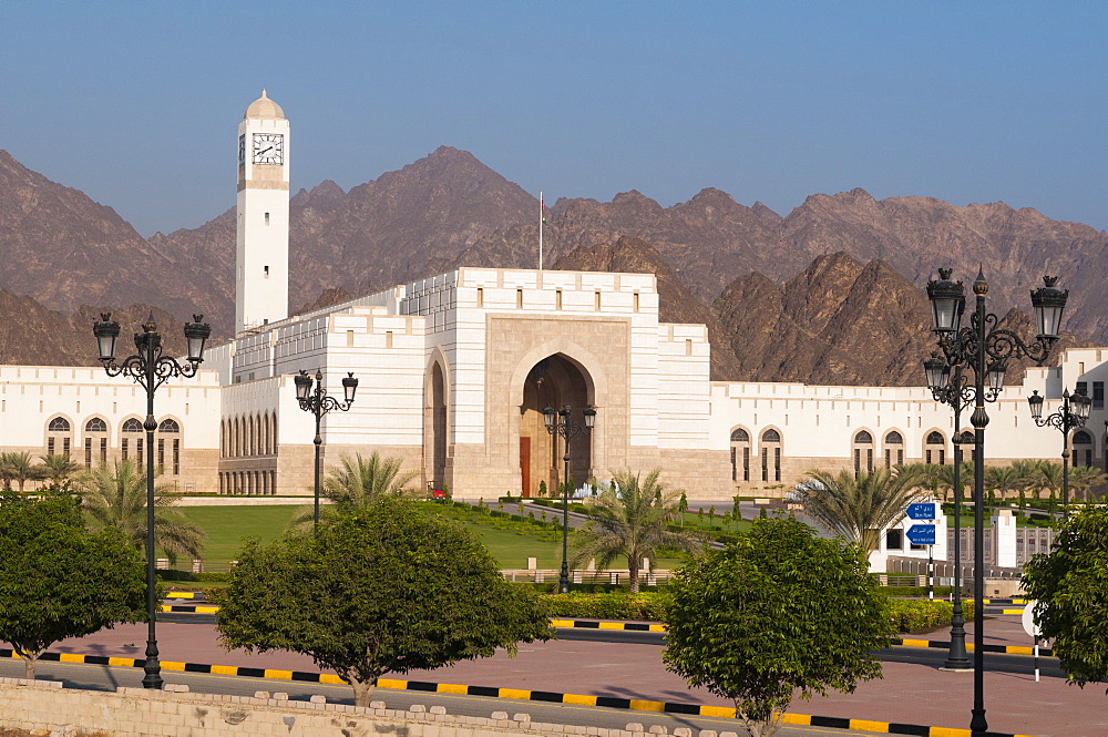 Parliament building in Al Bustan district, Muscat, Oman, Middle East