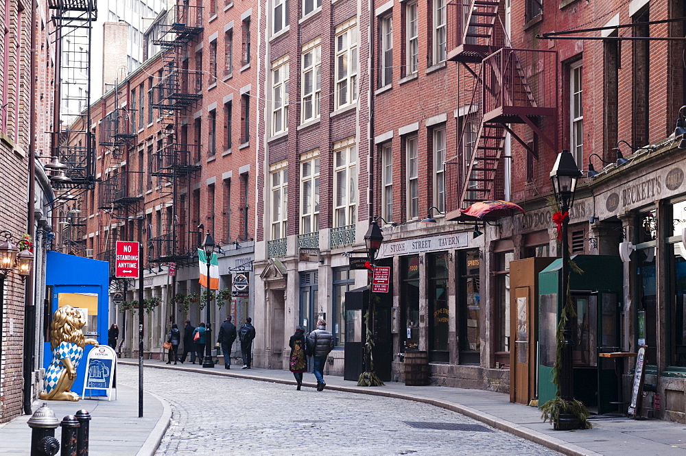 Stone Street, Financial district, New York City, United States of America, North America