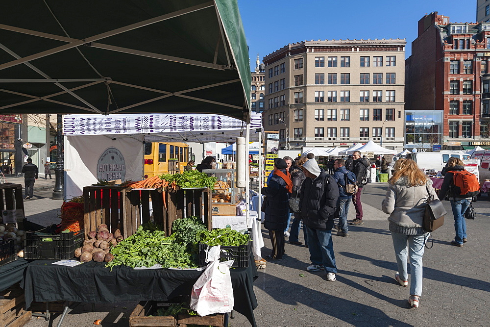 Friday market in Union Square, New York City, United States of America, North America