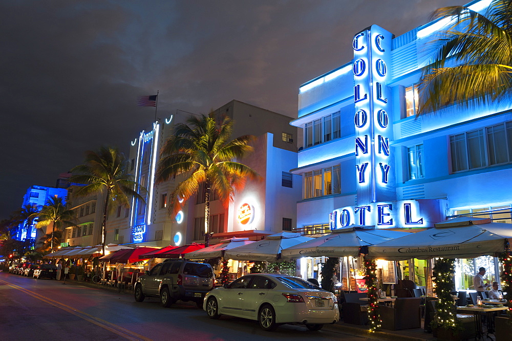 Colony Hotel, Ocean Drive, South Beach, Miami Beach, Florida, United States of America, North America