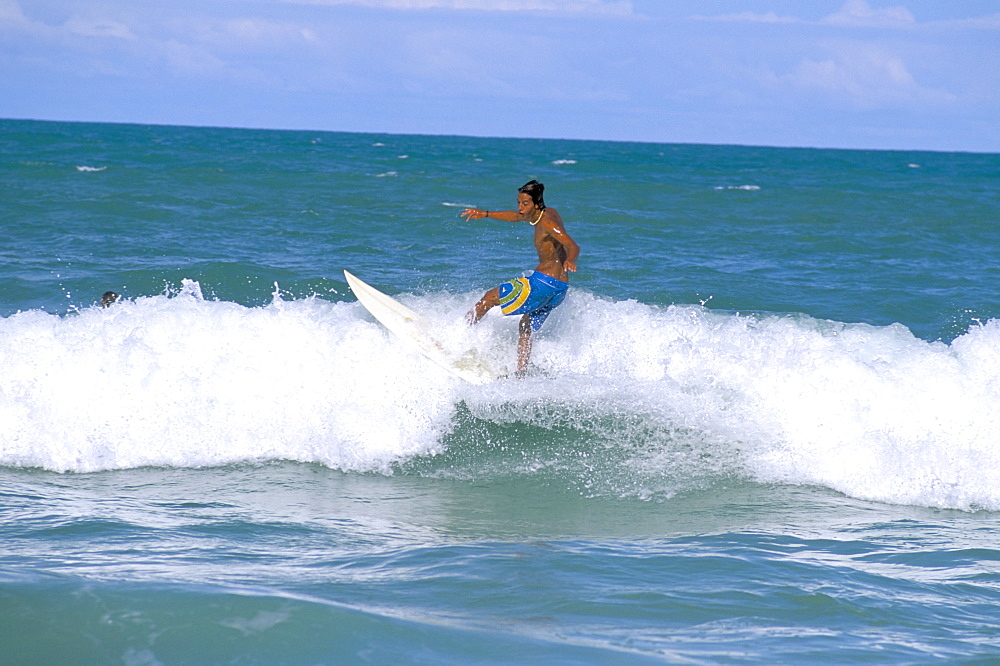 Surfer, Praia do Amor, Pipa, Natal, Rio Grande do Norte state, Brazil, South America