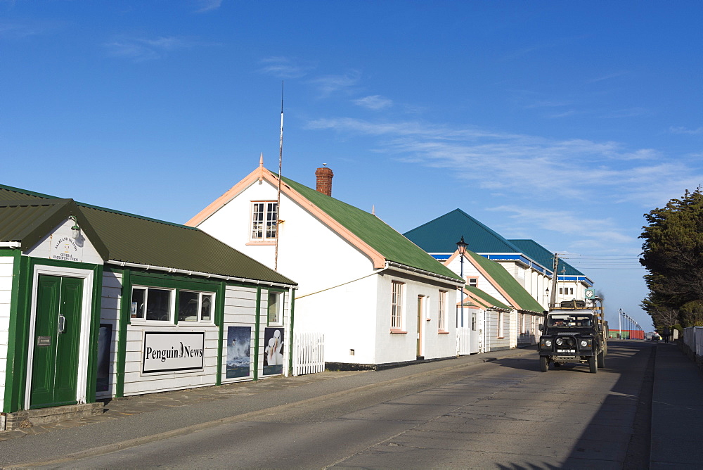 Houses in Stanley, the capital of Falkland Islands, South America