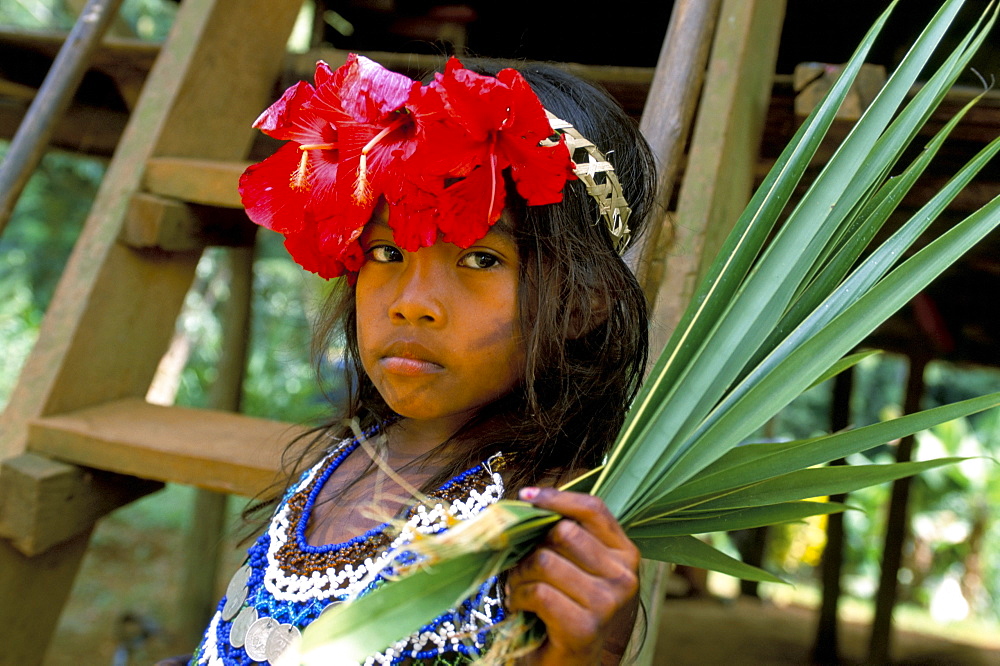 Young Embera Indian, Soberania Forest National Park, Panama, Central America