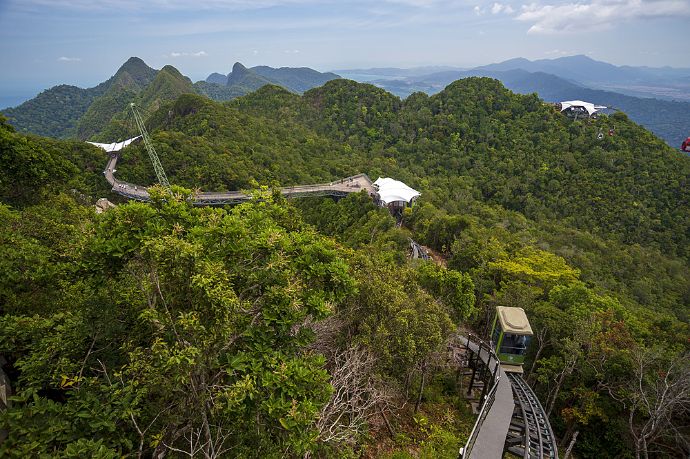 A view of Langkawi sky bridge, Malaysia, Southeast Asia, Asia