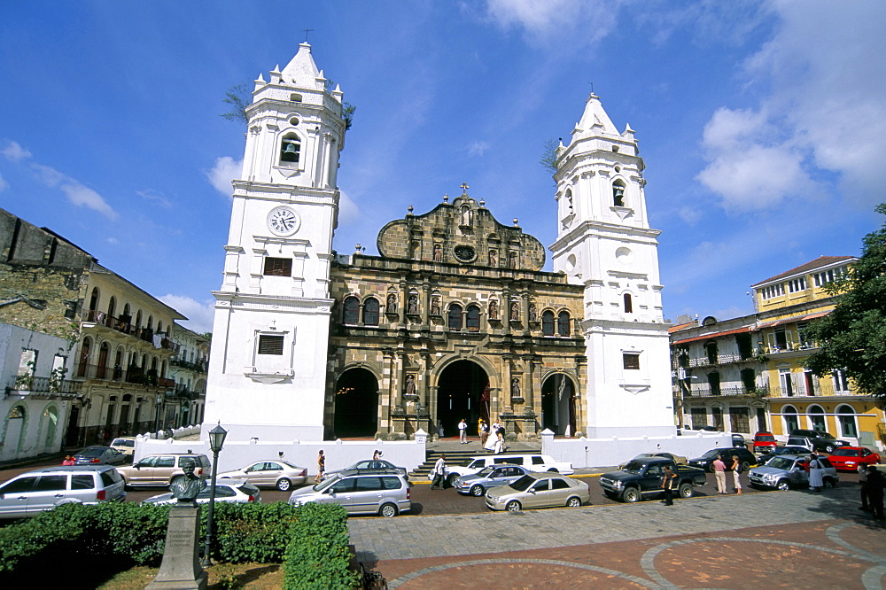 Cathedral in the Old City, San Felipe district, Panama City, Panama, Central America