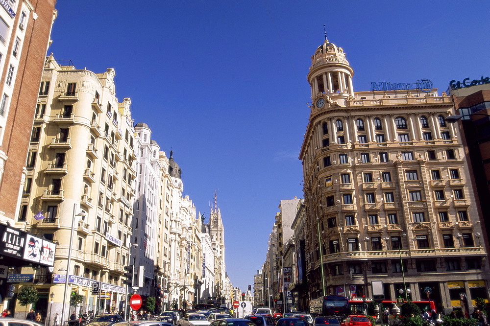 Plaza de Callao (Callao Square), Gran Via avenue, Madrid, Spain, Europe