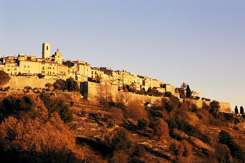 St. Paul de Vence at sunset, Cote d'Azur, Provence, France, Europe