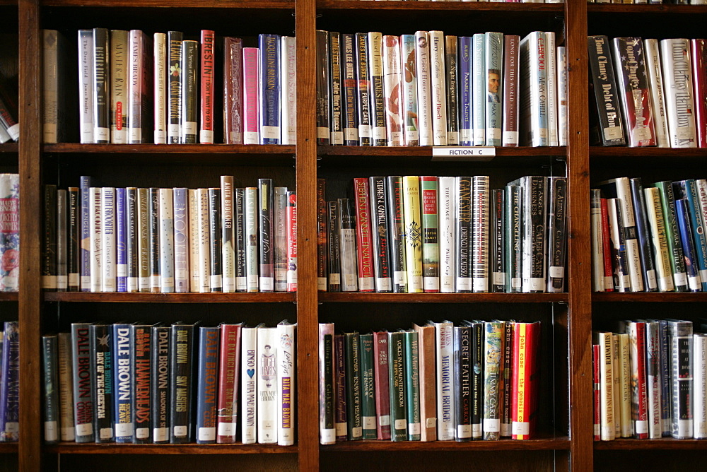 Library book shelves