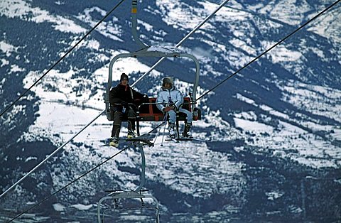 Chair lift, Pila, Valle d'Aosta, Italy