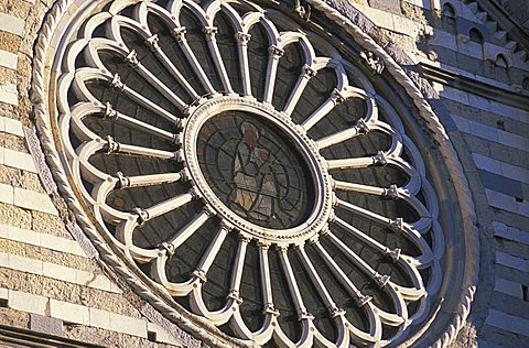 Rose window, San Lorenzo cathedral, Genoa, Ligury, Italy 