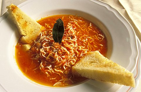 Bianchetti fish soup, Ippogrifo restaurant, Genoa, Ligury, Italy 
