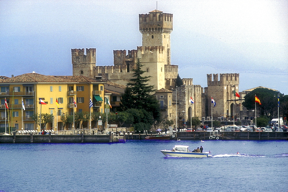 The Scaliger Fortress, Sirmione, Brescia, Lombardy, Italy.
