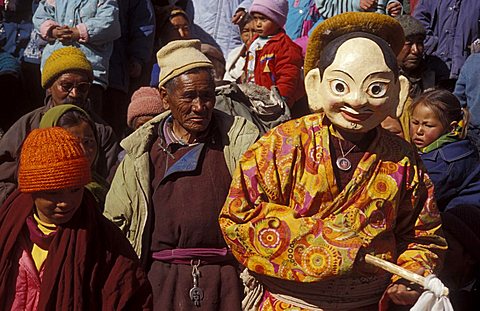 Celebration at gompa, Leh, Ladakh, India, Asia