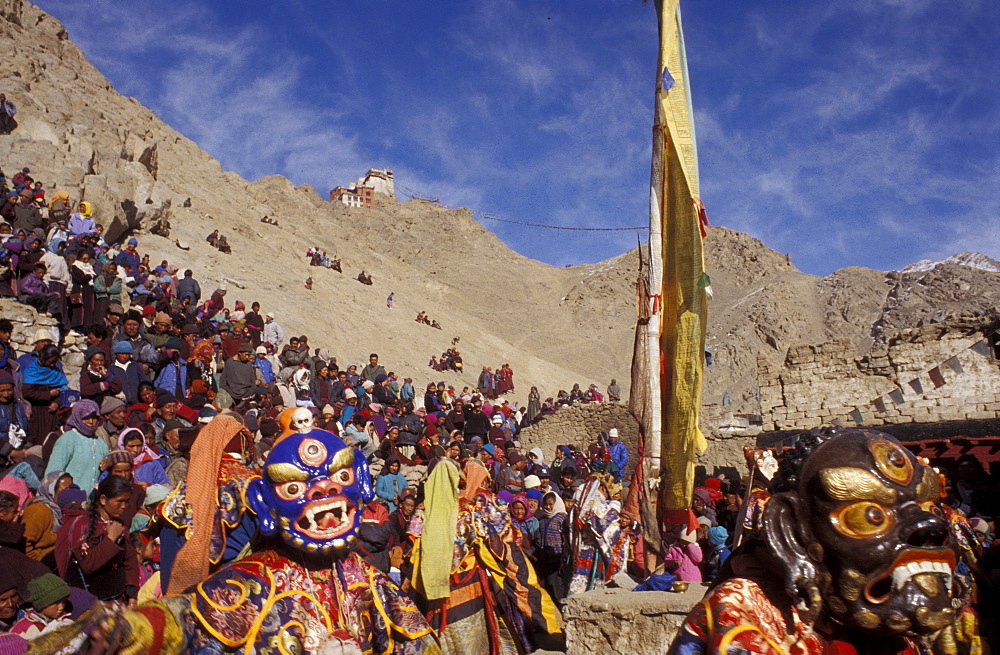 Celebration at gompa, Leh, Ladakh, India, Asia