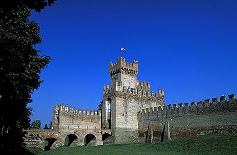 Historic city walls, Montagnana, Veneto, Italy