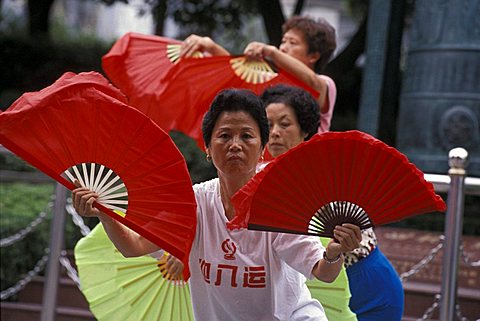 Taiji martial art, Shanghai, China, Asia