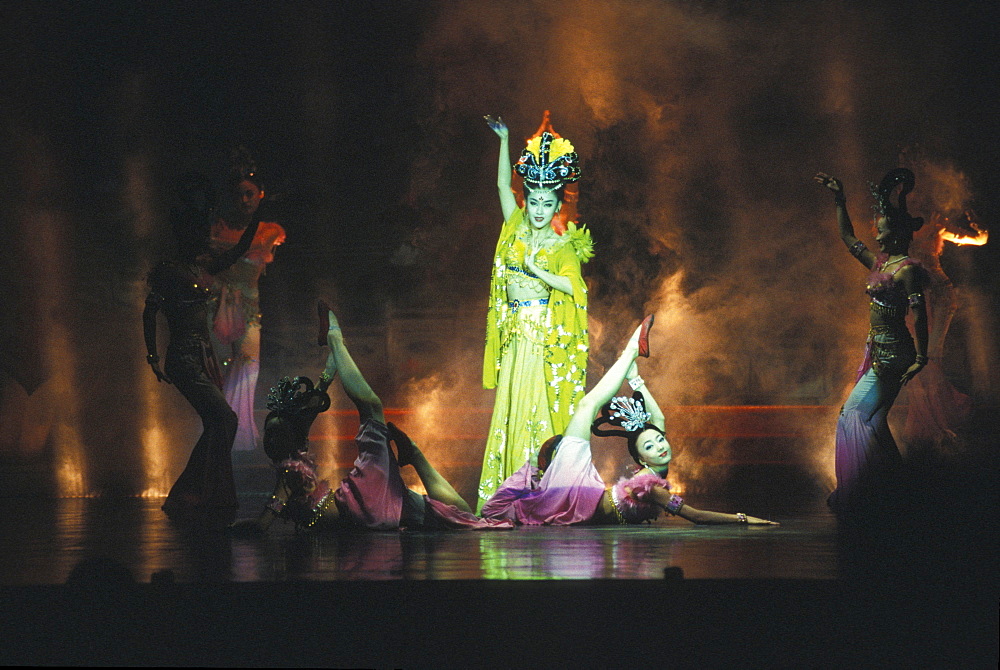 Tang Dynasty Music and Dancing, Xian, China, Asia