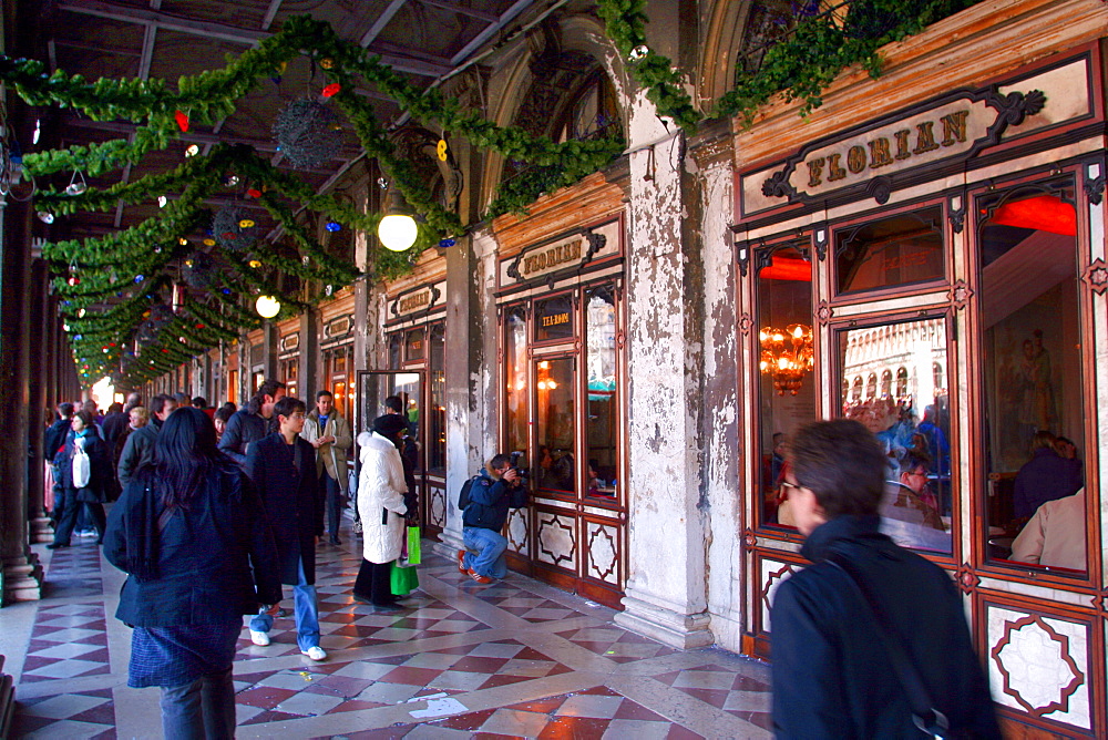 Florian café, San Marco square, Venice, Veneto, Italy