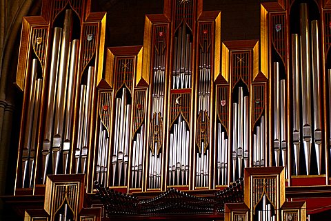 Organ, Catedral de Nuestra Senora de la Almudena, Madrid, Spain, Europe