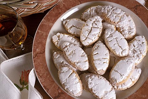 Ricciarelli, Sienese biscuits, Tuscany,  Italy