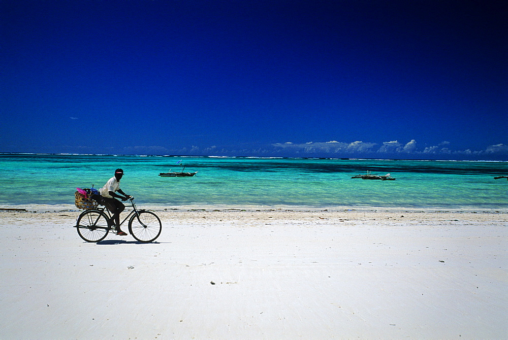 Characteristic ebb tide, Zanzibar, Tanzania, East Africa, Africa 