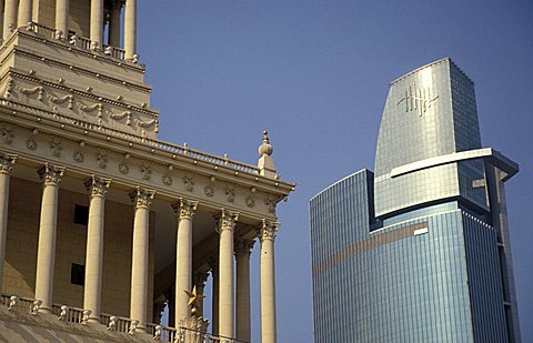 Exhibition Center and modern skyscraper, Shanghai, China, Asia  
   
