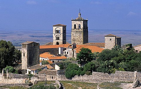 Cityscape from Alcazaba (fortress), Trujillo, Extremadura region, Spain, Europe