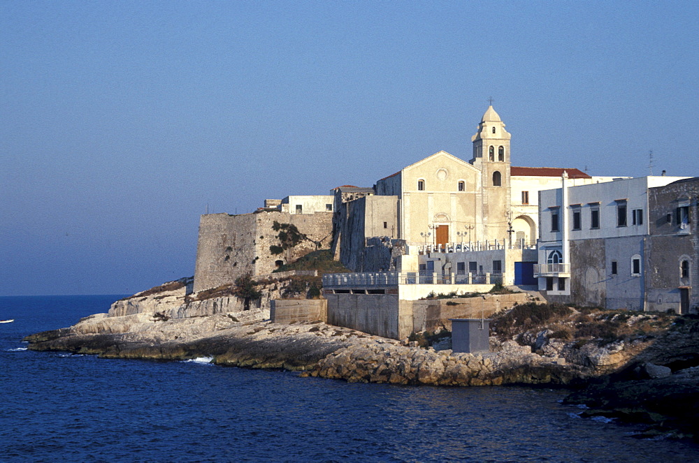 Cityscape of Vieste, Gargano national park, Puglia, Italy. 