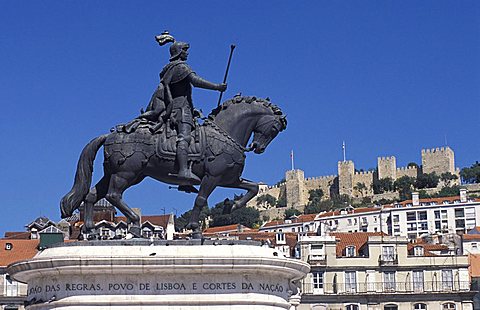 Praça de Figueira, Lisbona, Portugal, Europe