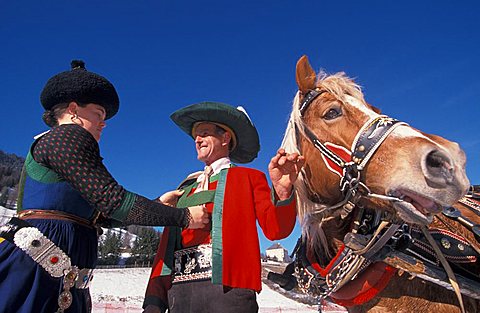 Typical costumes, Alta Badia, Trentino Alto Adige, Italy