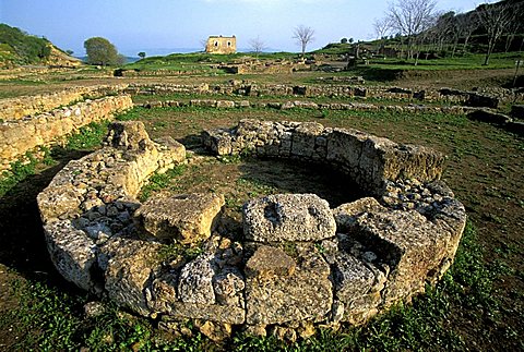 Archaeological area, Morgantina, Sicily, Italy