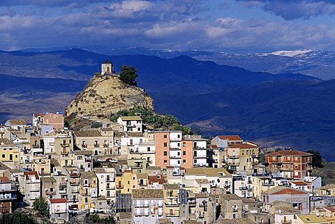 Cityscape, Centuripe, Sicily, Italy