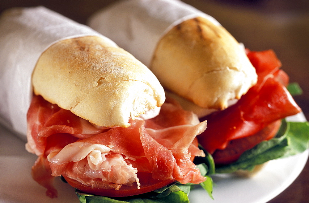 Tartufo and Garibaldino sandwiches, Panino Giusto, Milan, Lombardy, Italy